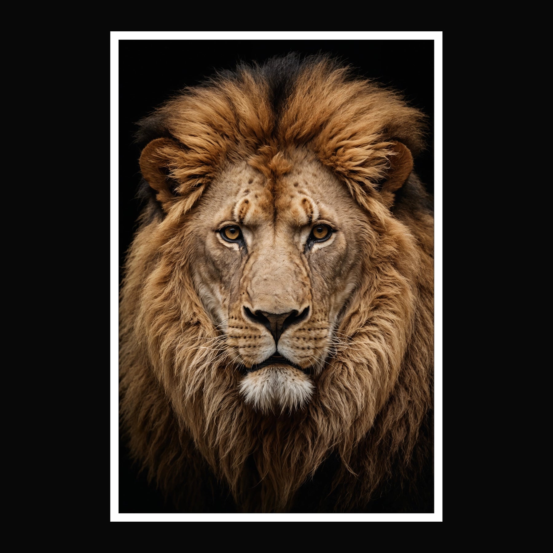 #4 Leonidas | Lion Poster - Portrait Front View | 1 of 1000