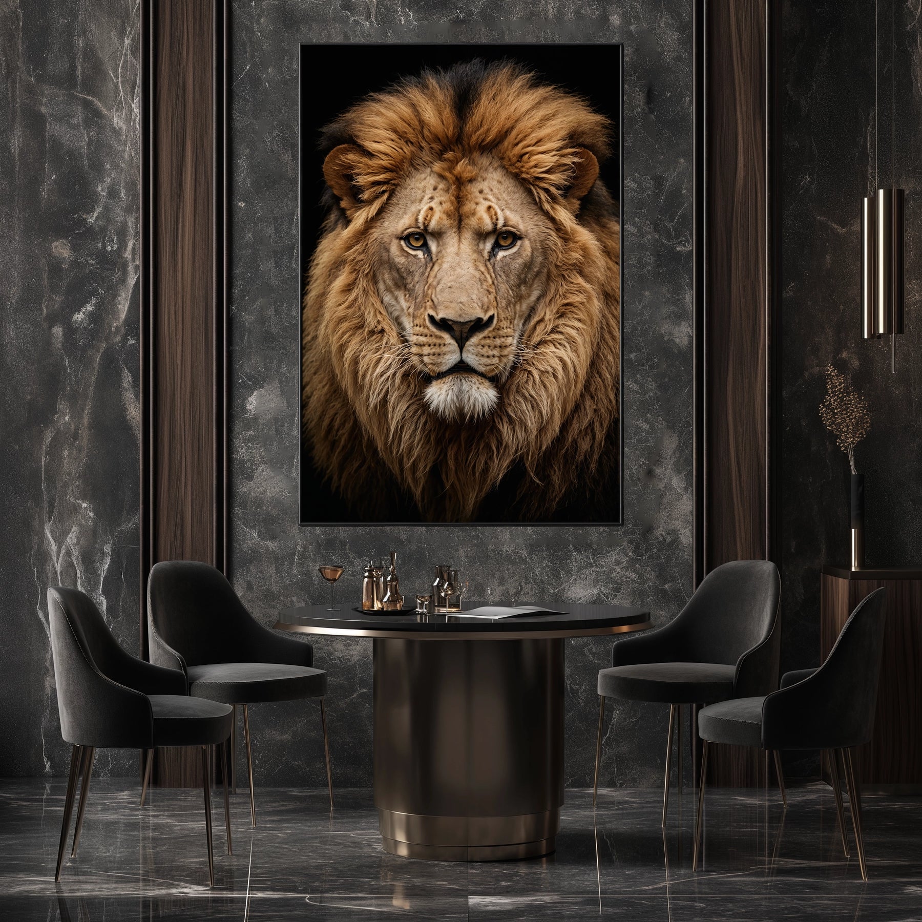 #4 Leonidas | Lion Poster - Portrait Front View | 1 of 1000