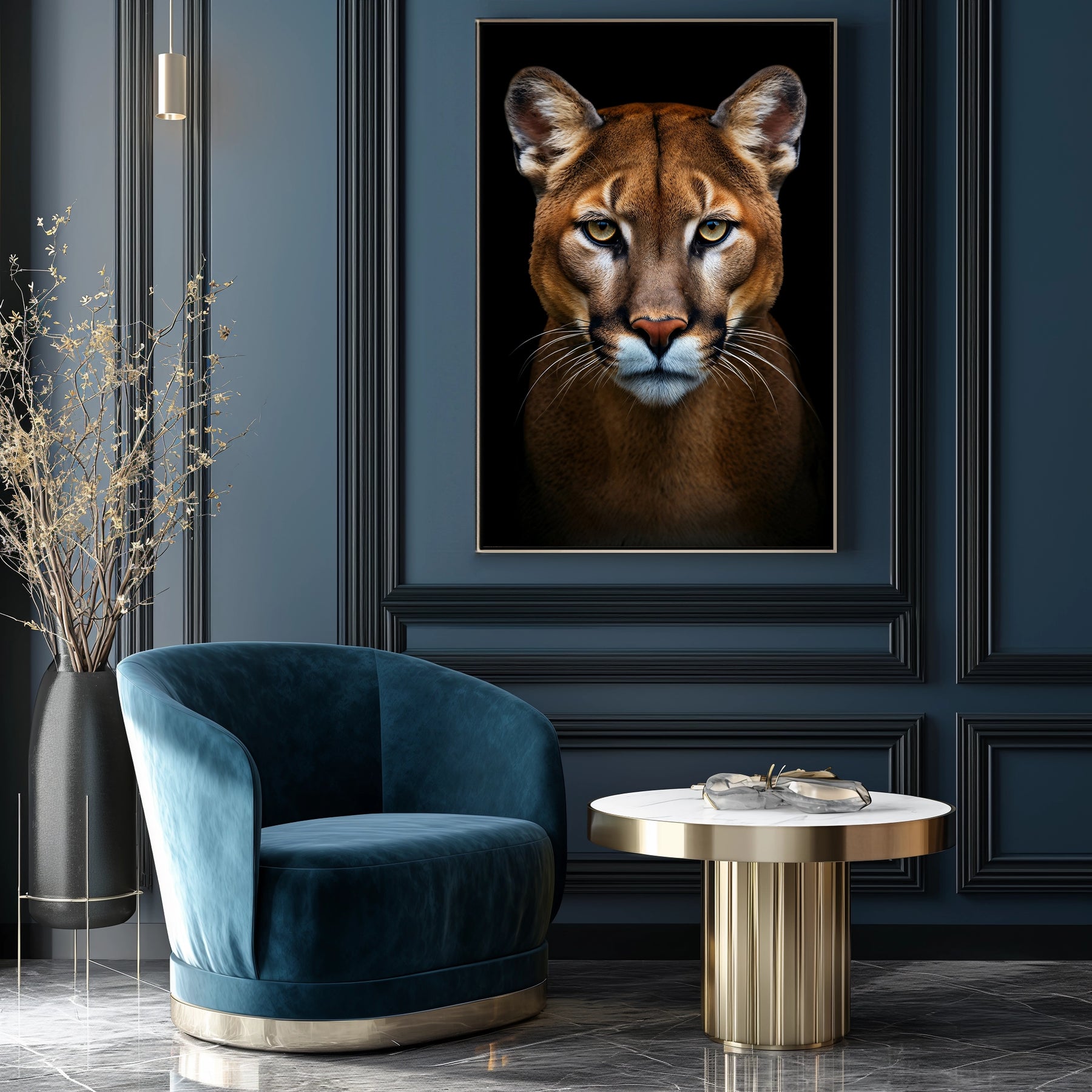 #5 Shadow | Mountain Lion / Cougar Poster - Portrait Front View | 1 of 1000