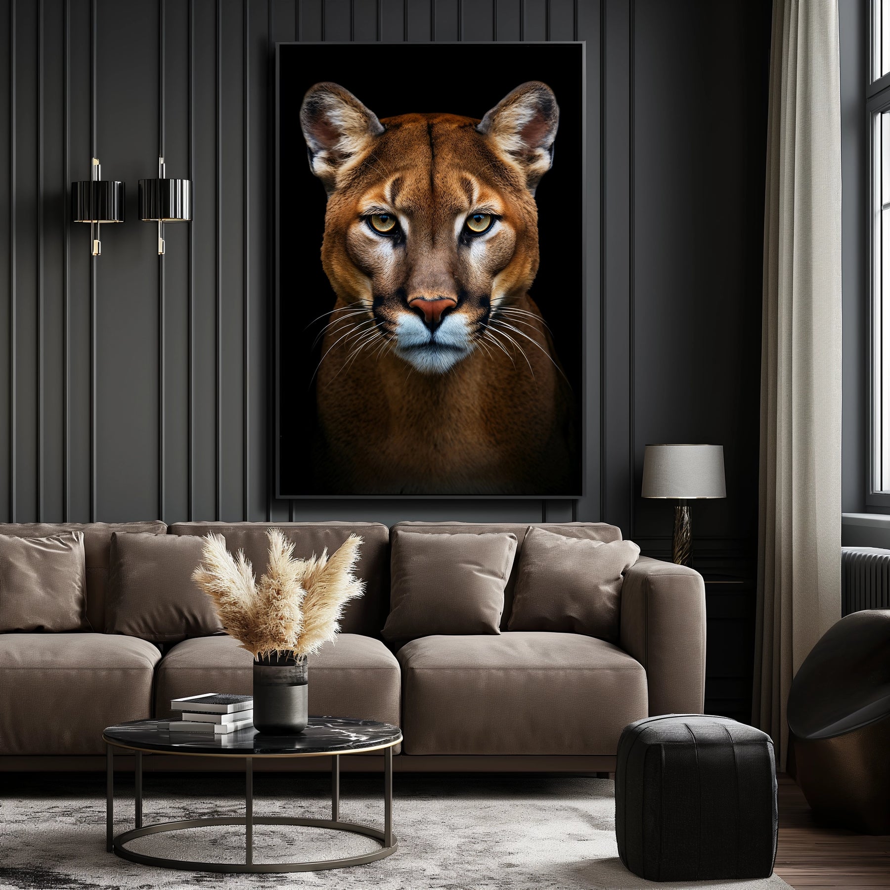 #5 Shadow | Mountain Lion / Cougar Poster - Portrait Front View | 1 of 1000